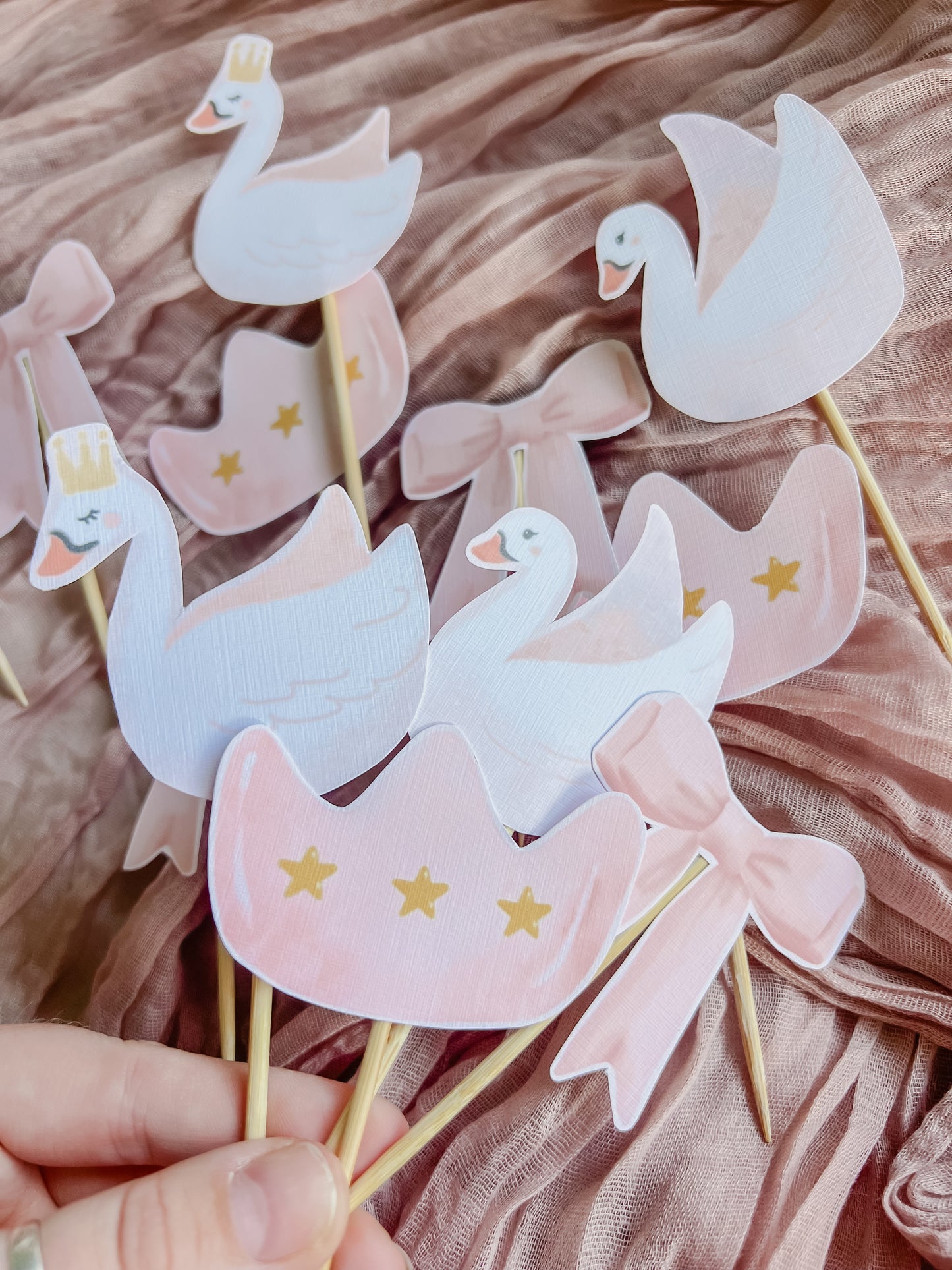 Pink Whimsy Cupcake Toppers