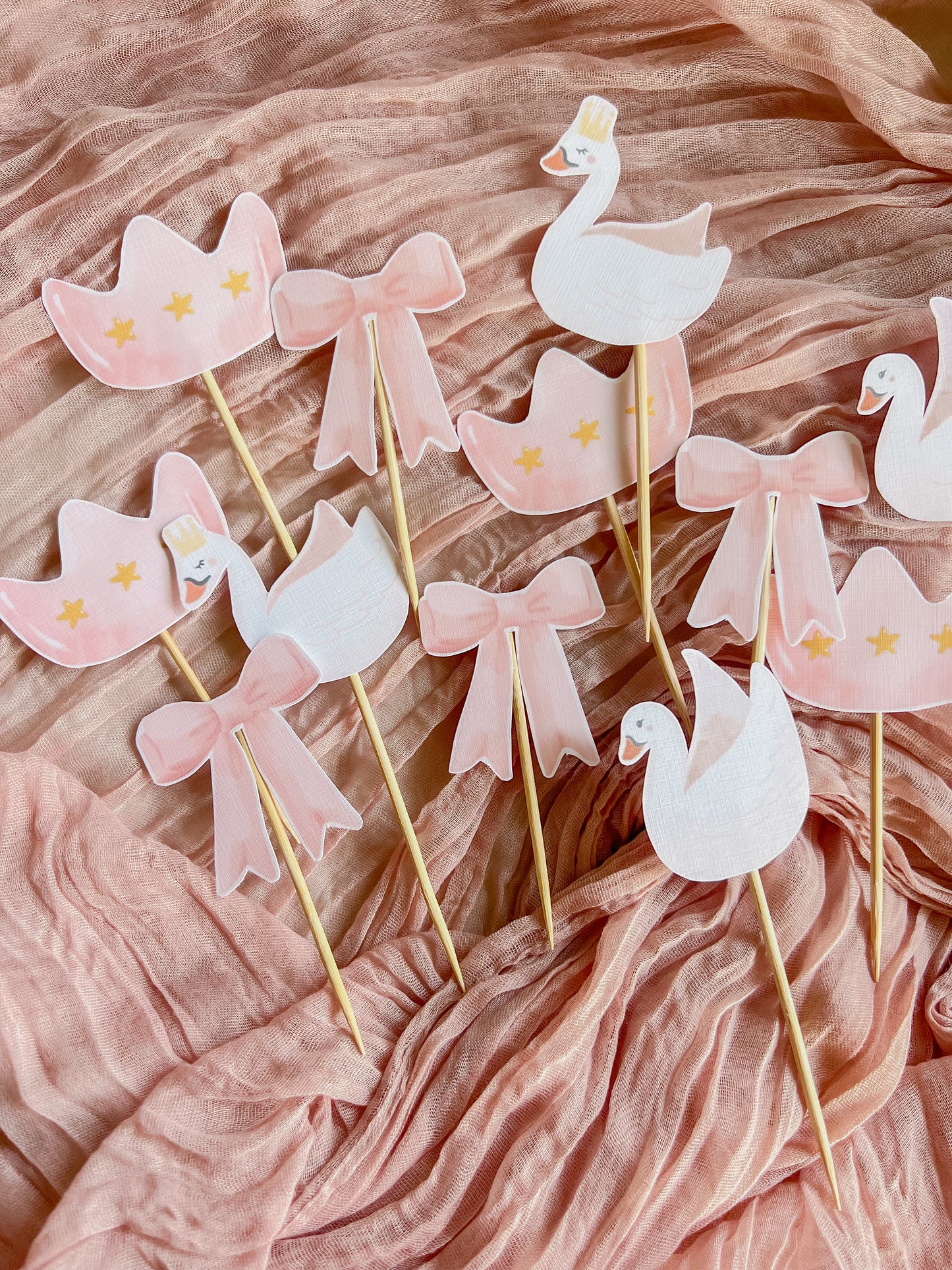 Pink Whimsy Cupcake Toppers