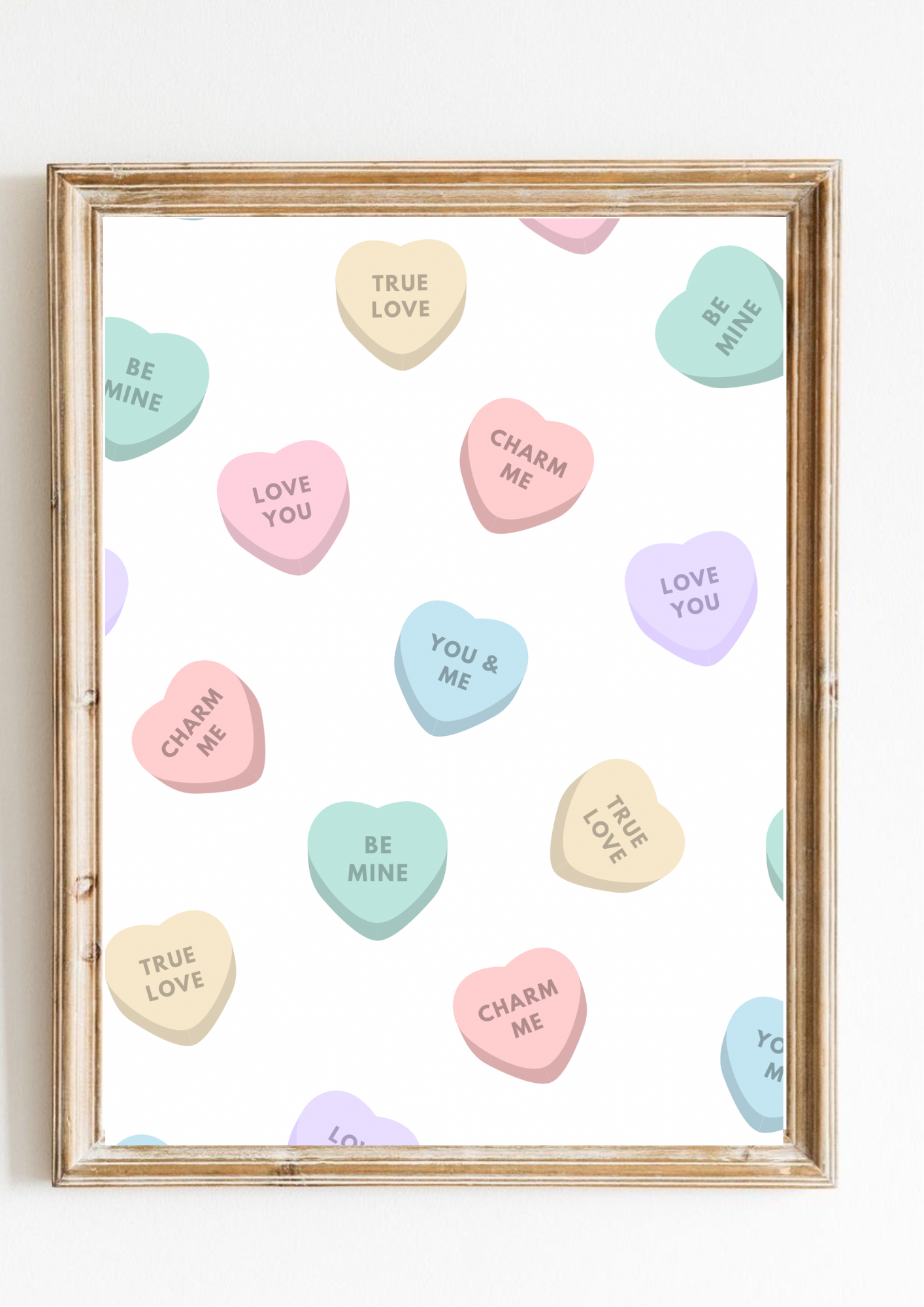 Candy Hearts Print