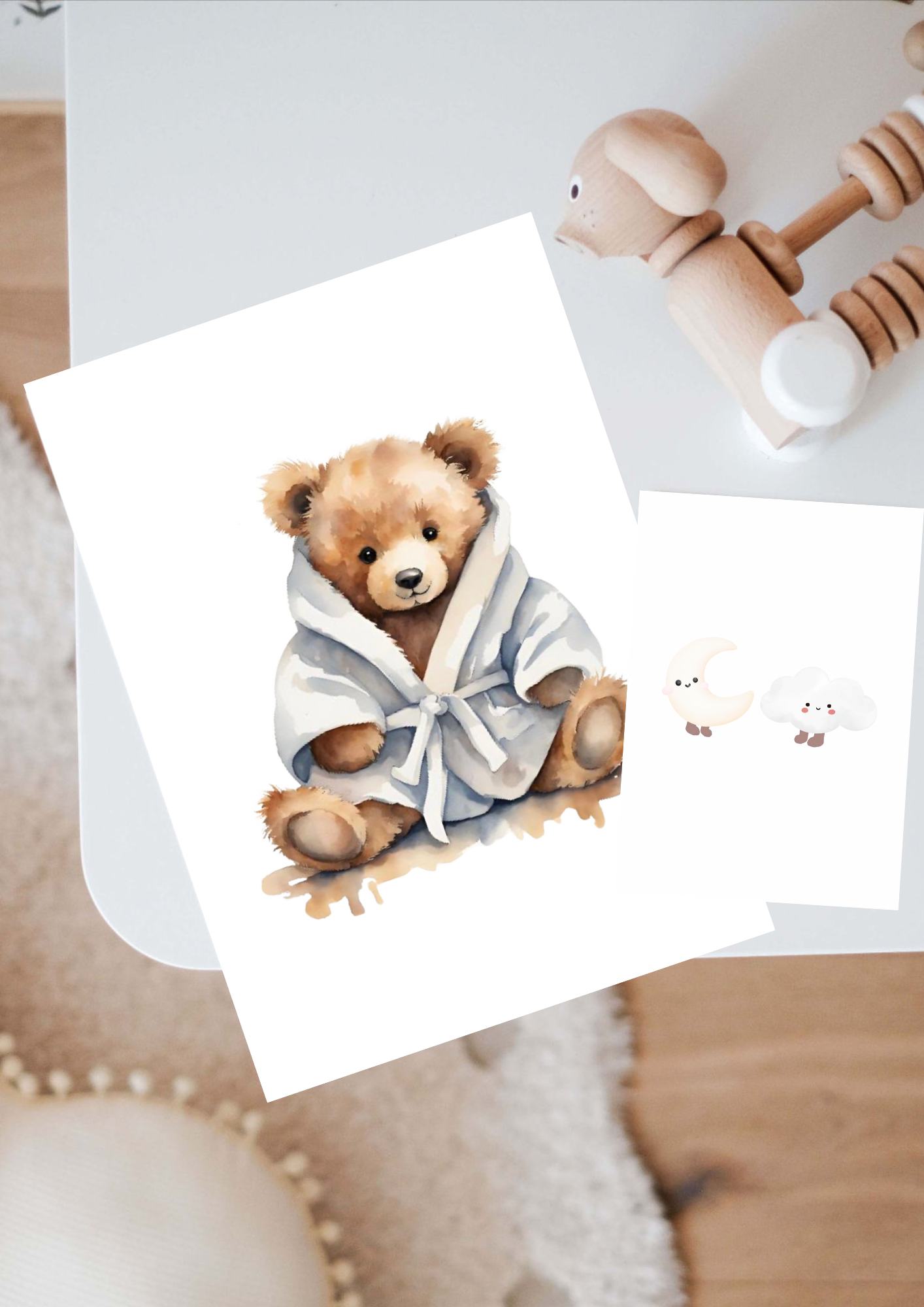 Snuggles The Bear Print