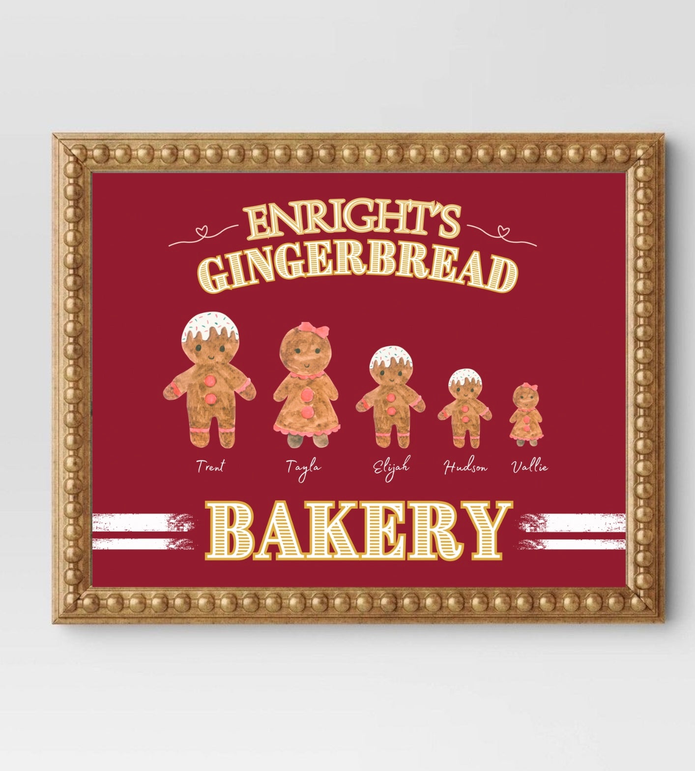 Gingerbread Family Bakery Print