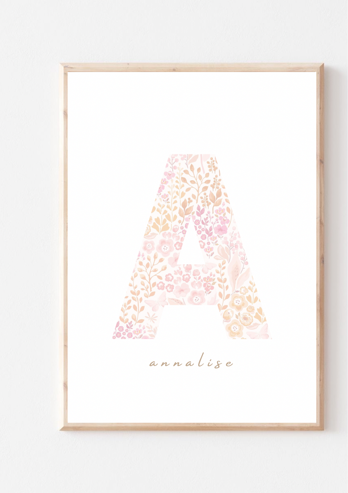 Floral Initial Print