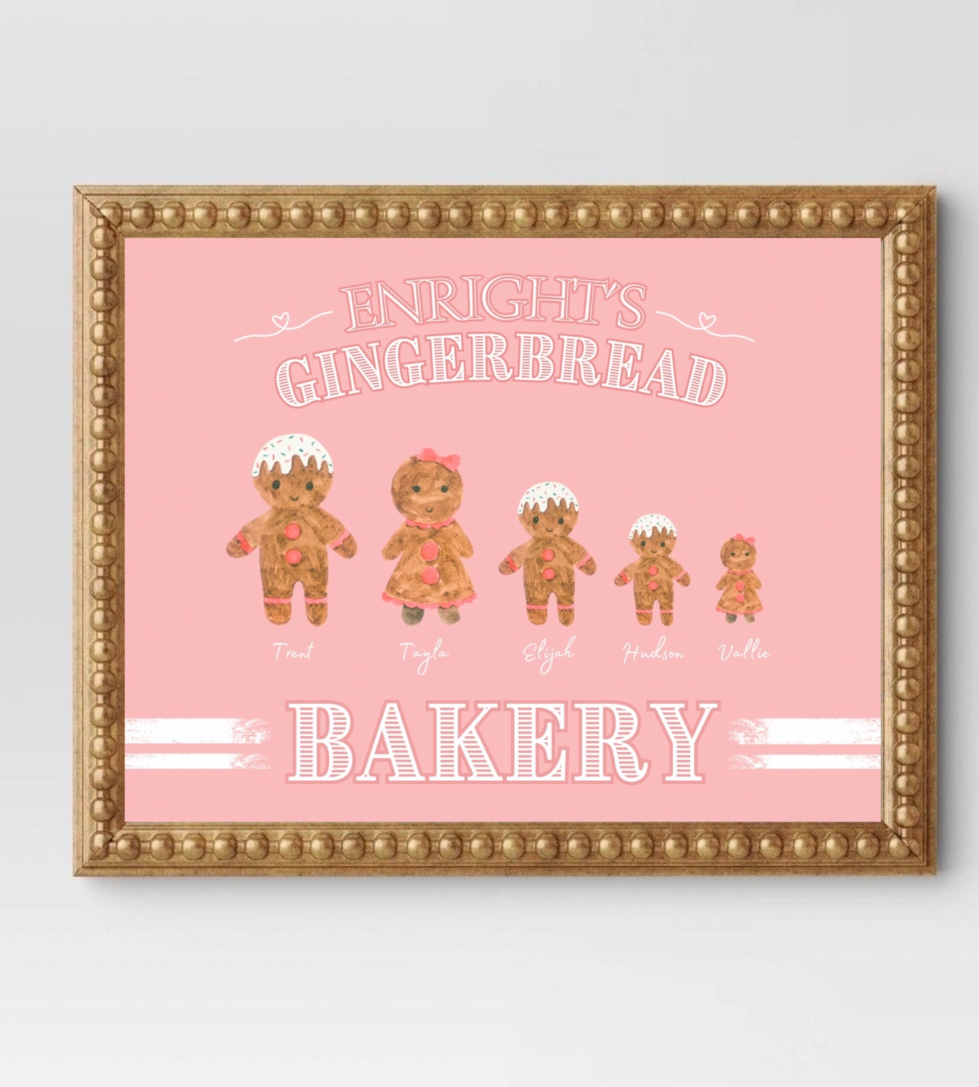 Gingerbread Family Bakery Print