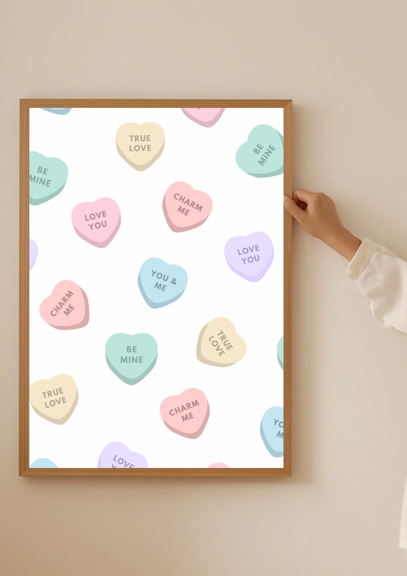 Candy Hearts Print