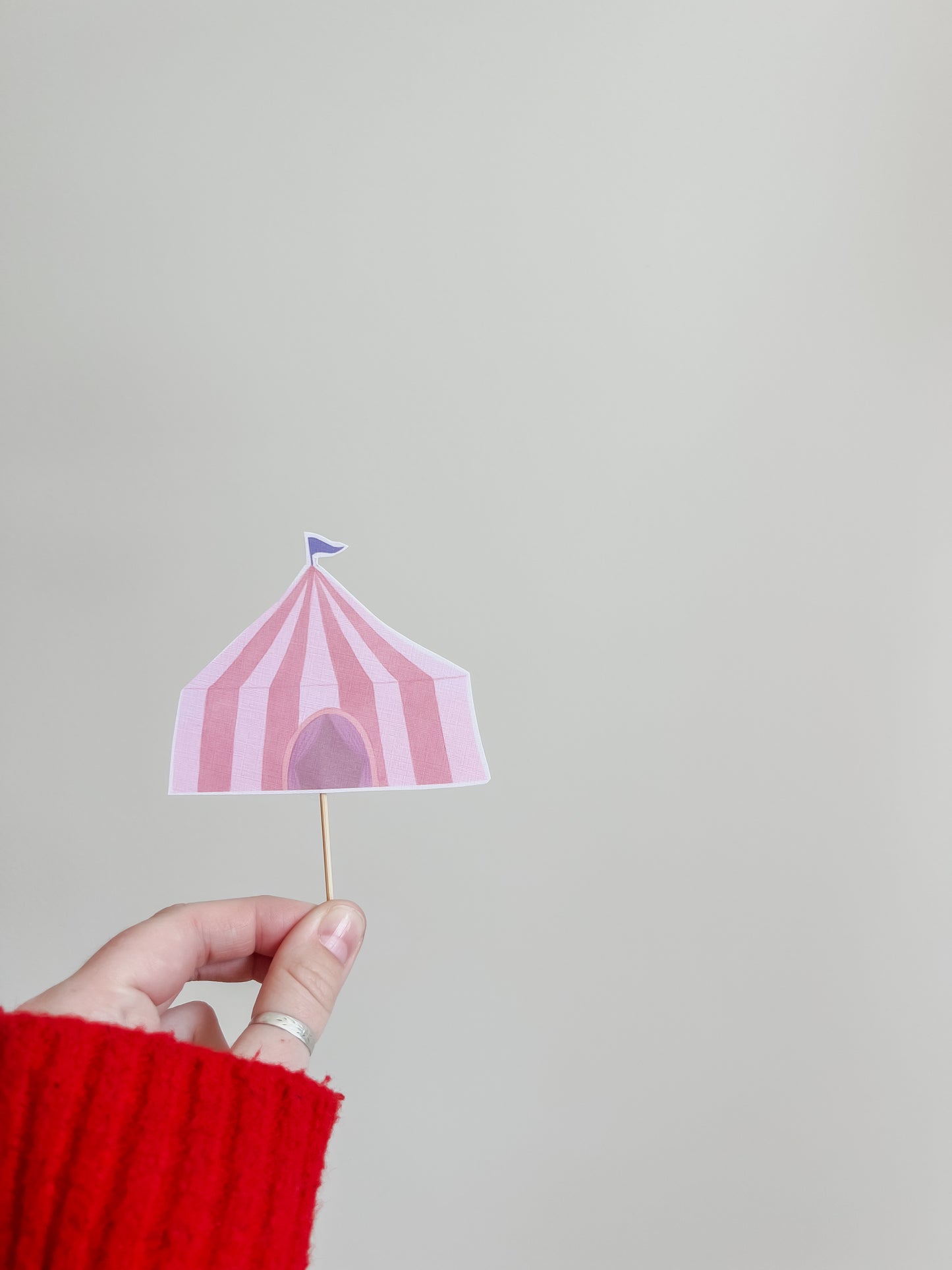 Pink Carnival Cupcake Toppers