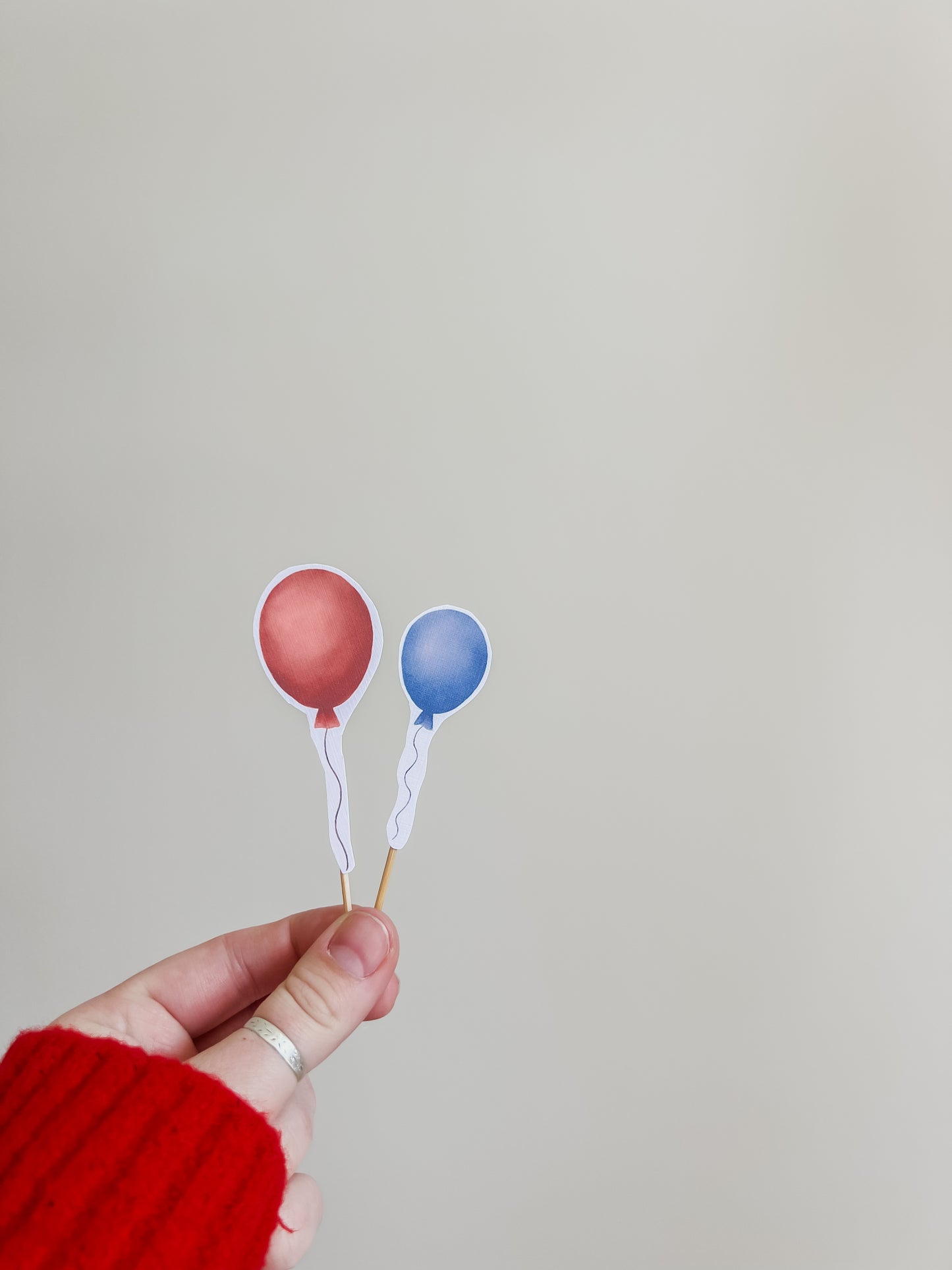 Blue Carnival Cupcake Toppers