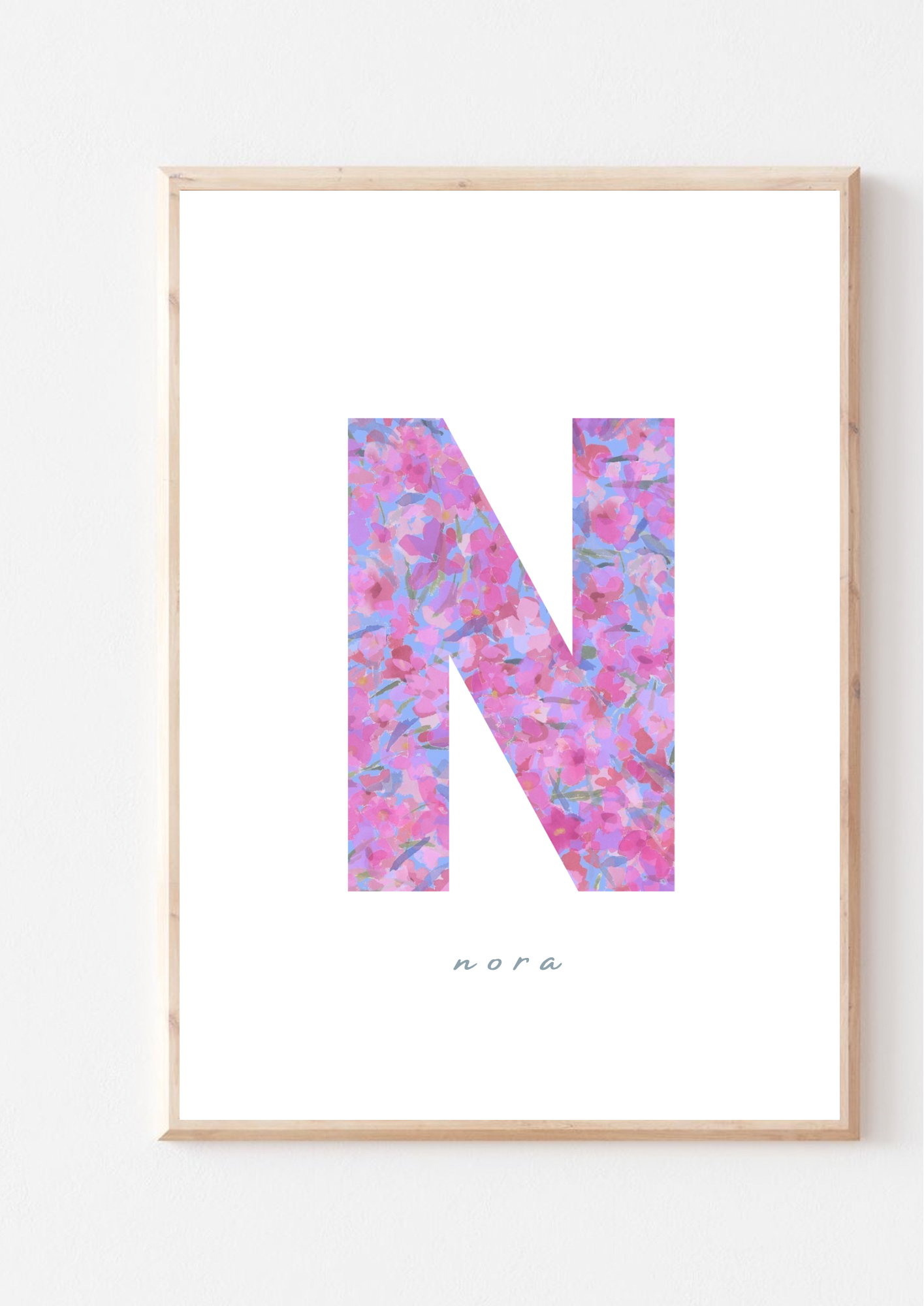 Floral Initial Print