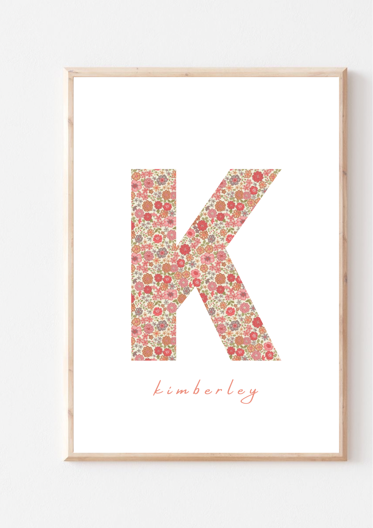 Floral Initial Print