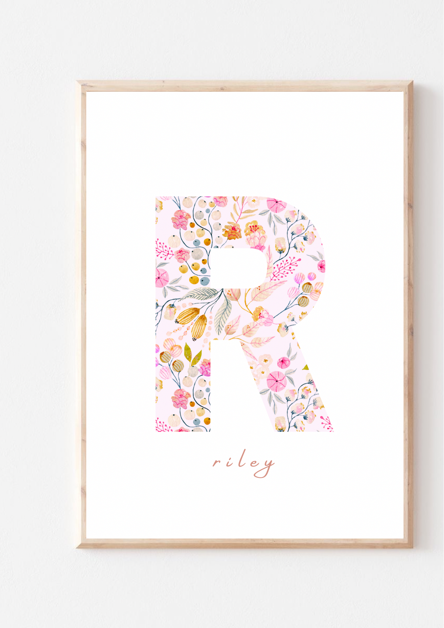 Floral Initial Print