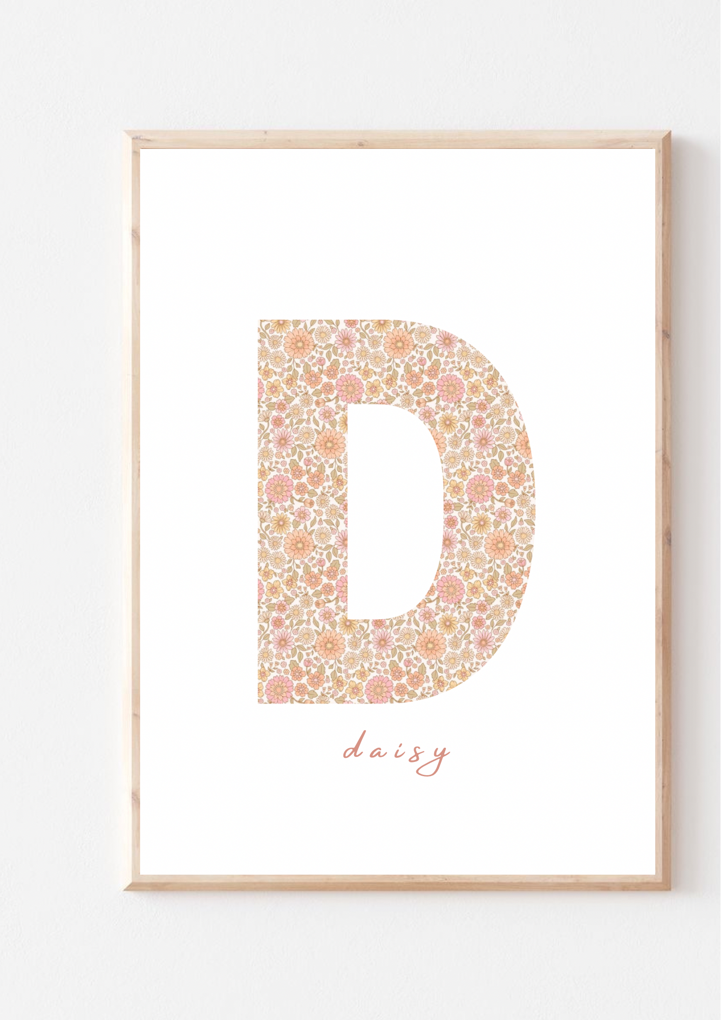 Floral Initial Print