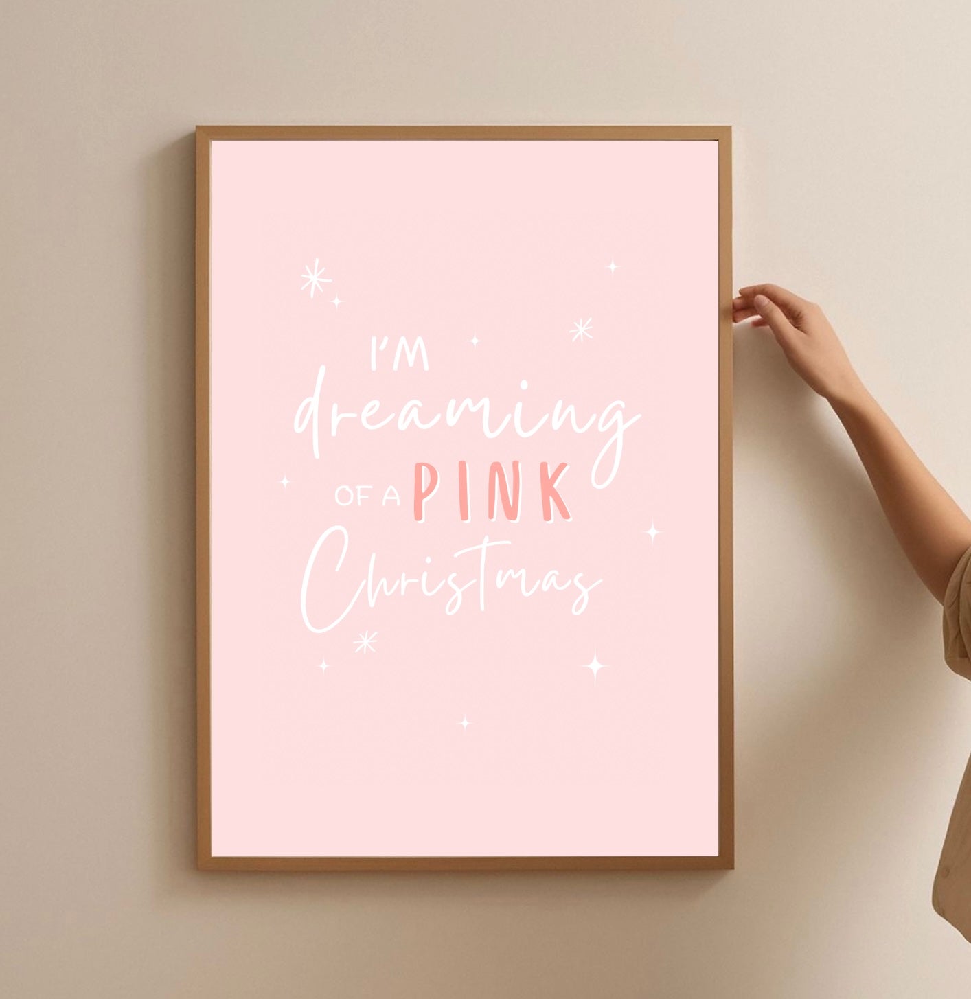 Pink Christmas Print