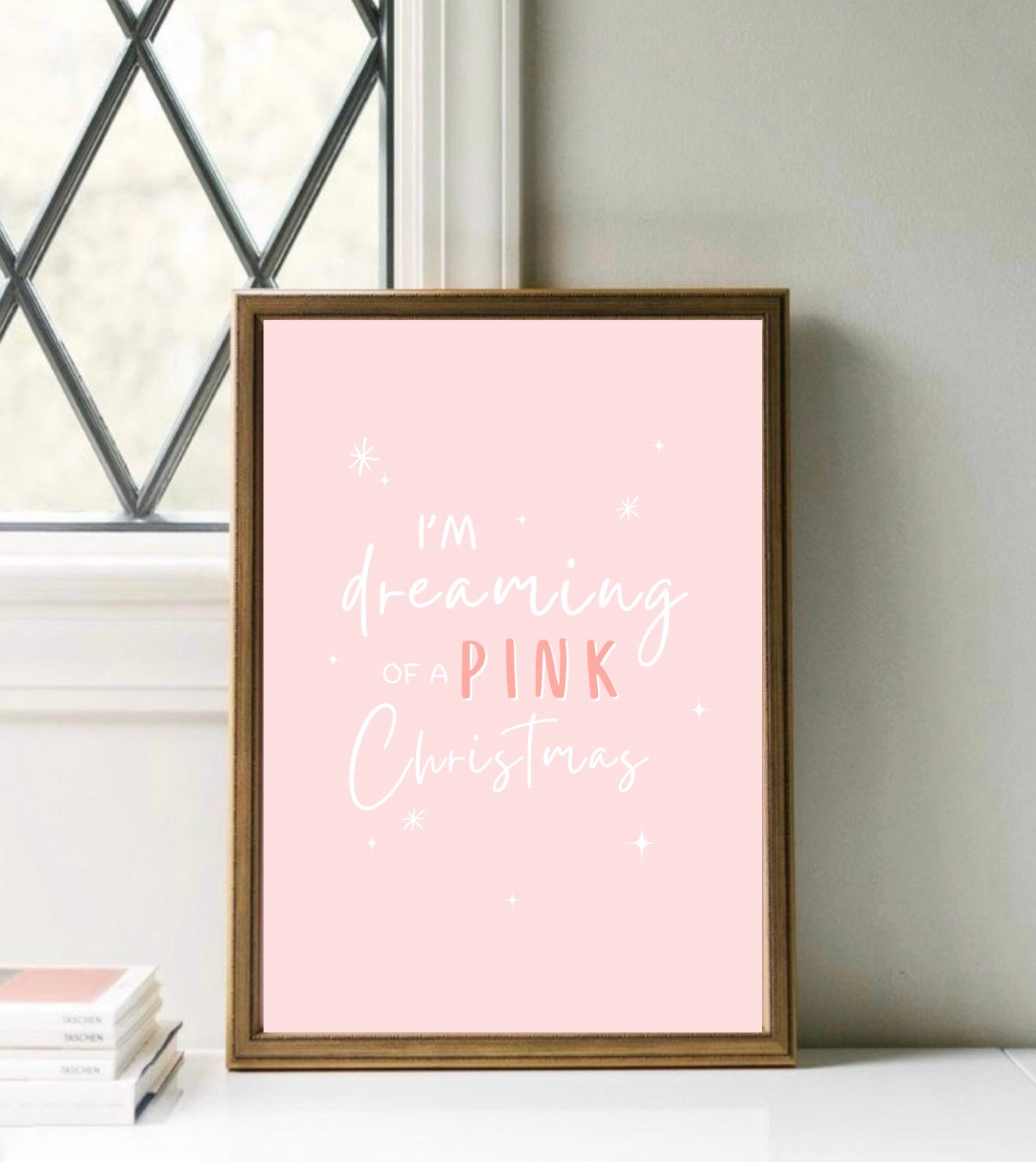 Pink Christmas Print