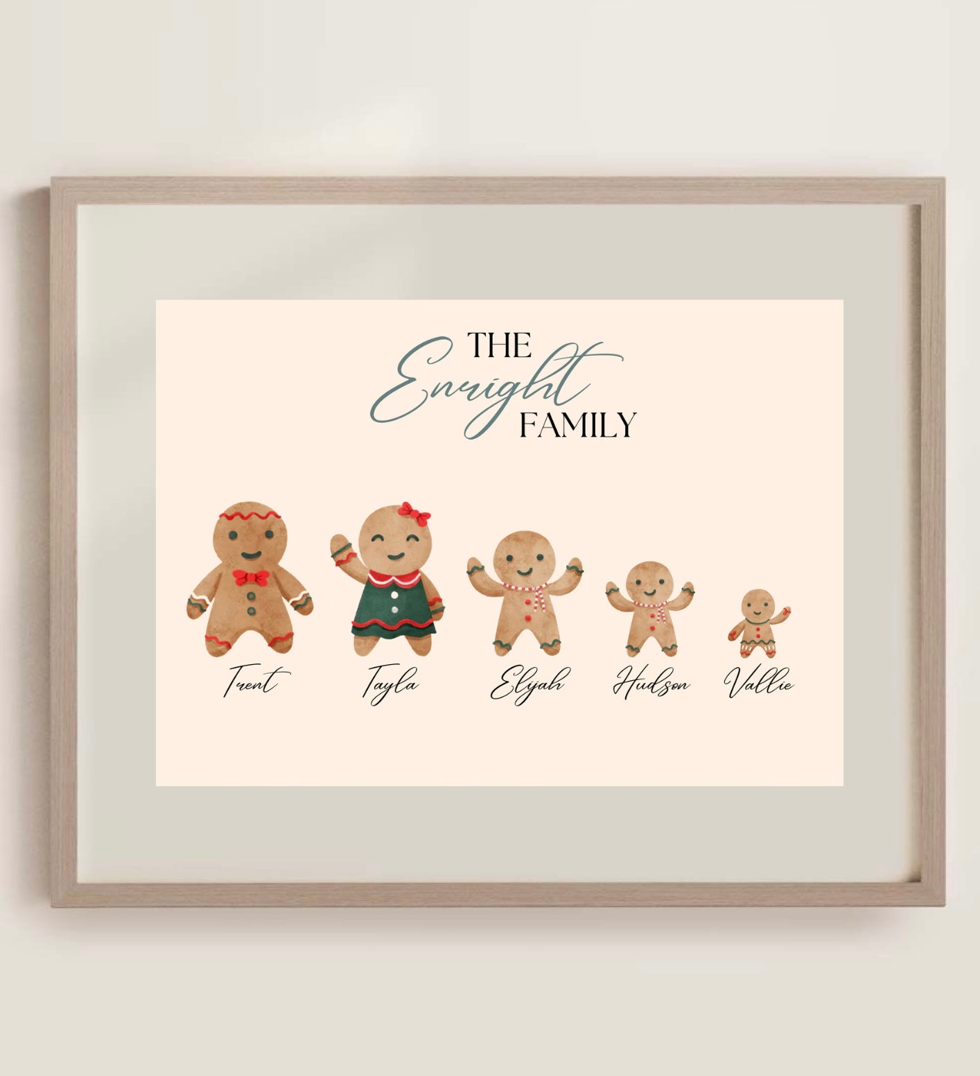 Gingerbread Bunch Print