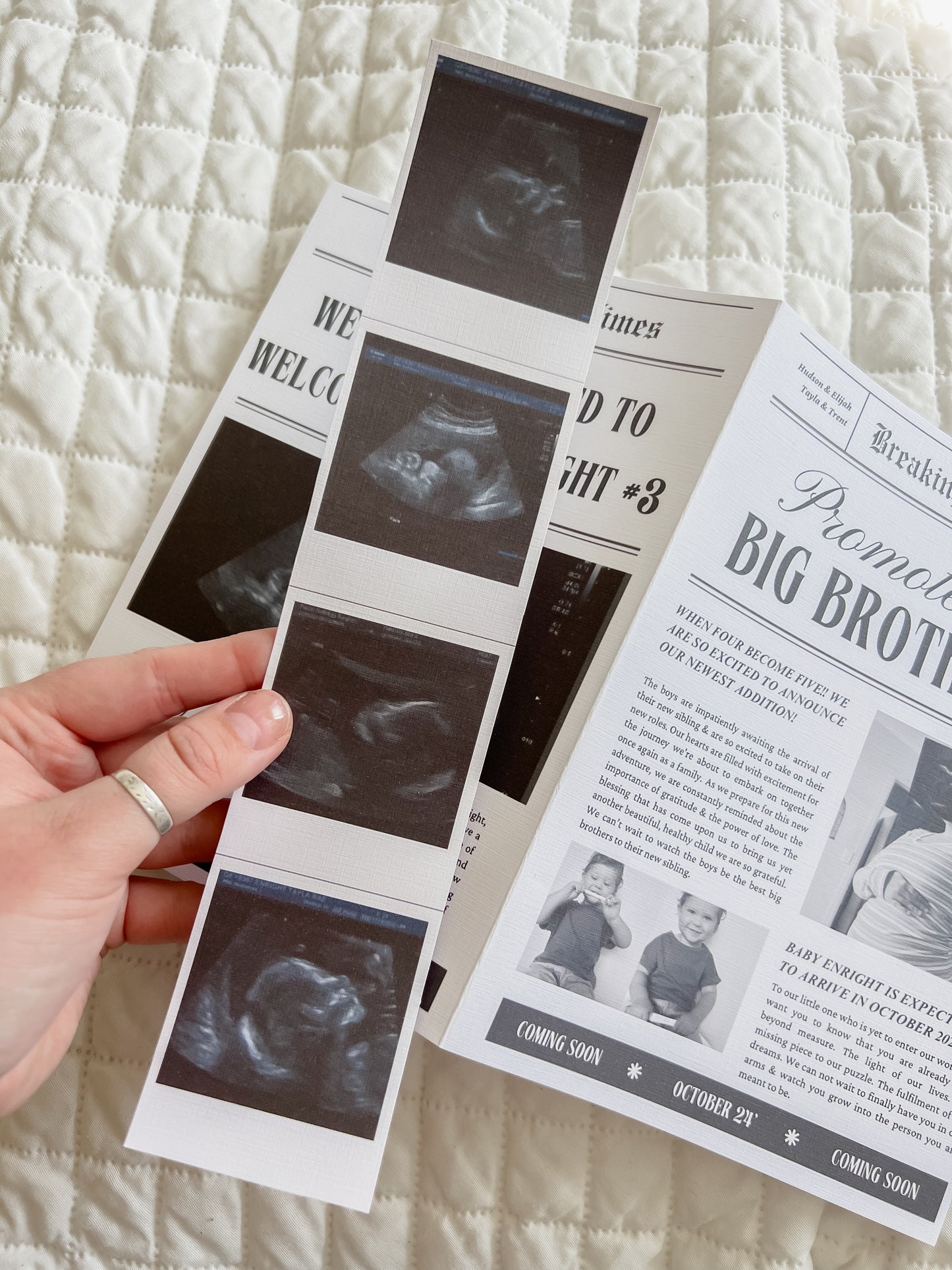 Pregnancy Reveal Mini Newspaper