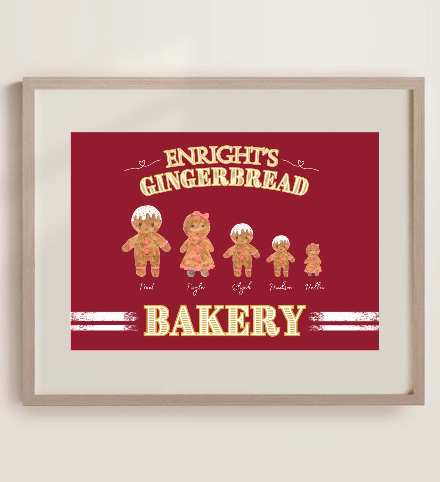 Gingerbread Family Bakery Print