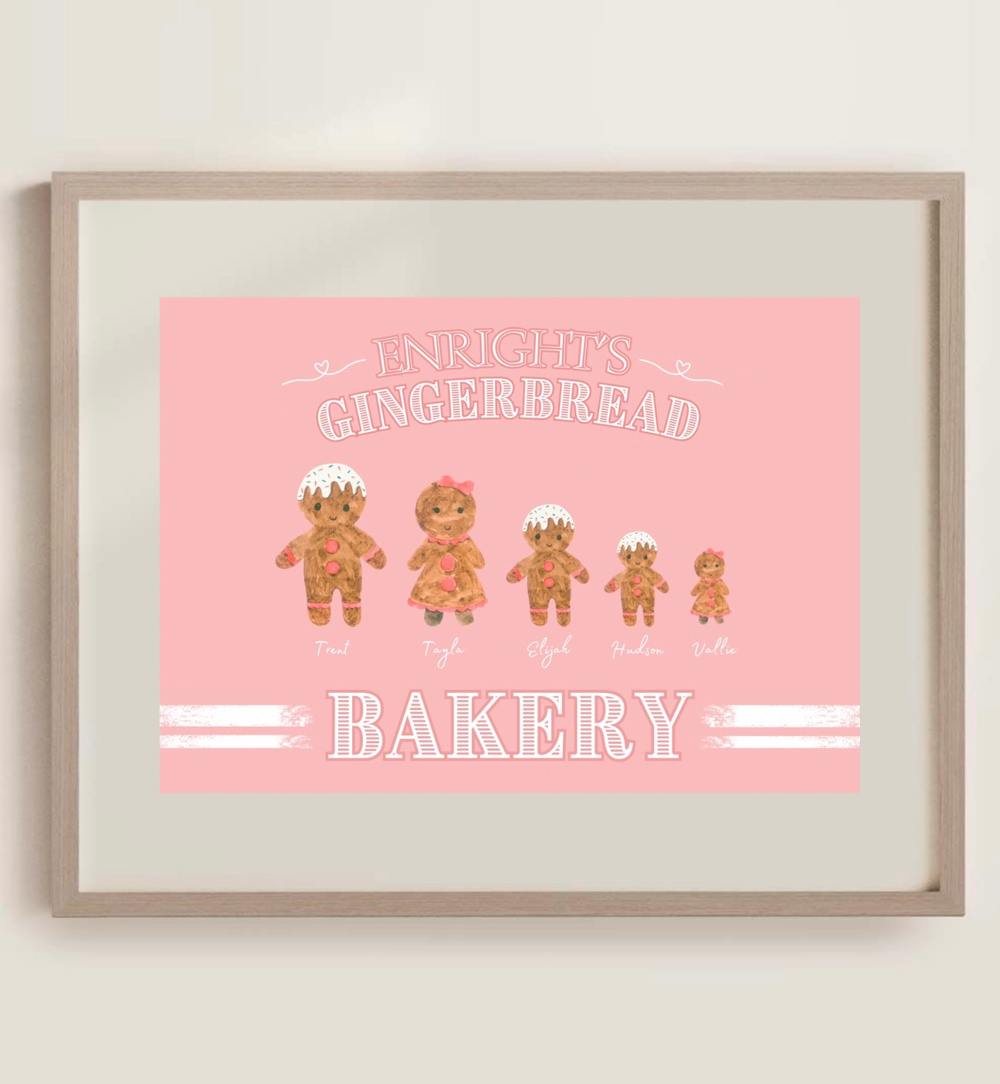 Gingerbread Family Bakery Print