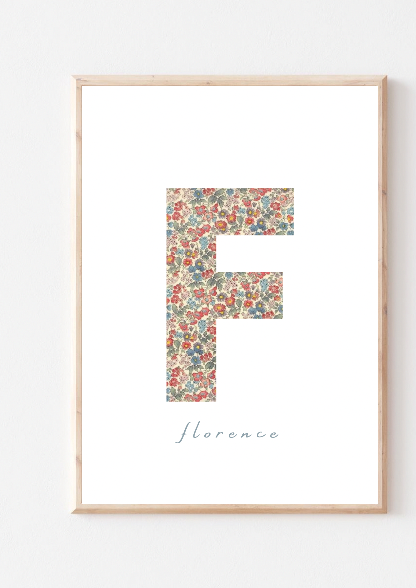 Floral Initial Print